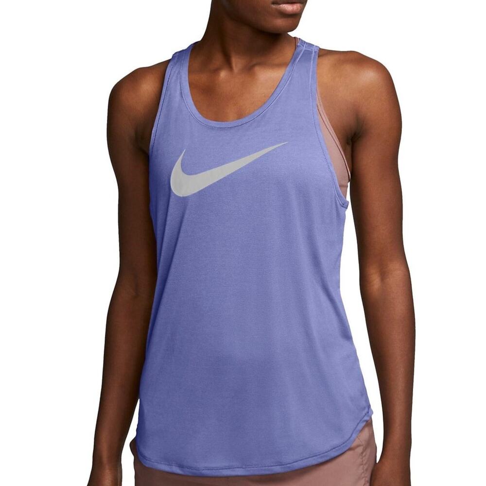 Women's Nike Swoosh Run Tank Purple Lilac Dri-Fit Small Lightweight Breathable